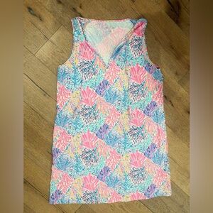 Tropical Sleeveless Swim Coverup with Floral Print